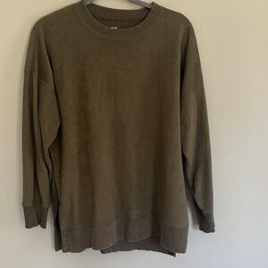 aerie Olive Green Crewneck Sweater